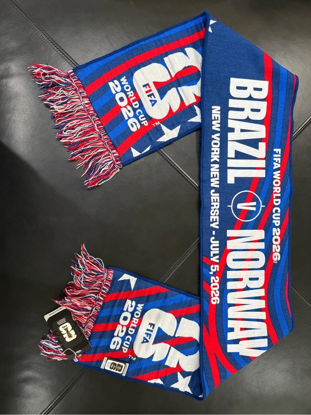 NWT FIFA World Cup 2026 Brazil and Norway Match Day Scarf
